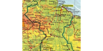 नक्शे के गुयाना अफ्रीका