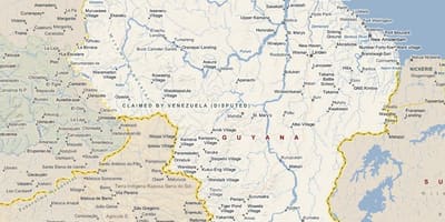 मानचित्र की सड़क गुयाना