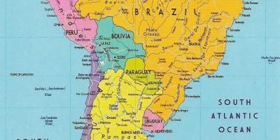 नक्शे के गुयाना दक्षिण अमेरिका 